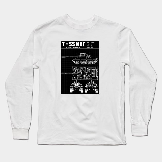 T-55 TANK Long Sleeve T-Shirt by theanomalius_merch